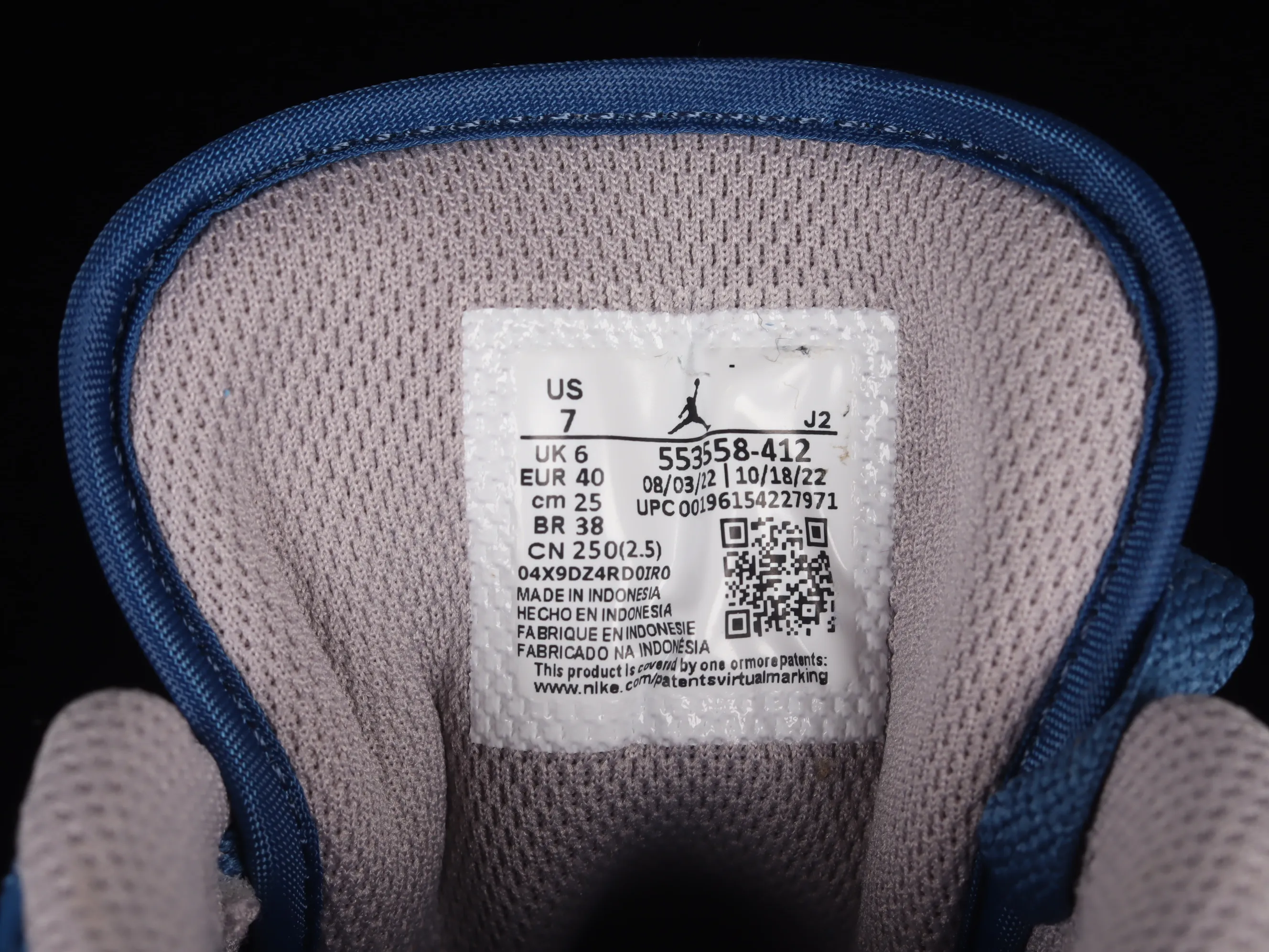 All categories Air Jordan Jordan series basketball shoes Air Jordan 1 Low G version pure original Air Jordan 1 Low "French Blue" AJ1 Joe 1 white blue cultural low-top casual sneakers 553558-412
